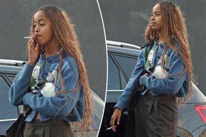 Malia Obama takes smoke break in LA weeks after sister Sasha was also