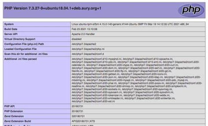 phpinfo()