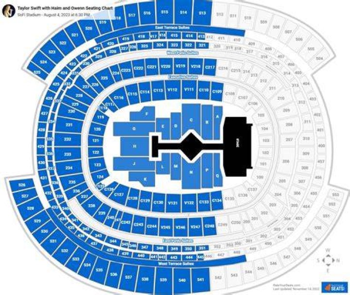 Sofi Stadium Seating Chart Taylor Swift Eras Tour