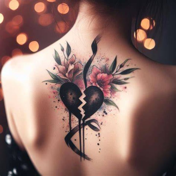 Unveiling The Heartfelt Symbolism Of Broken Heart Tattoos On The Neck